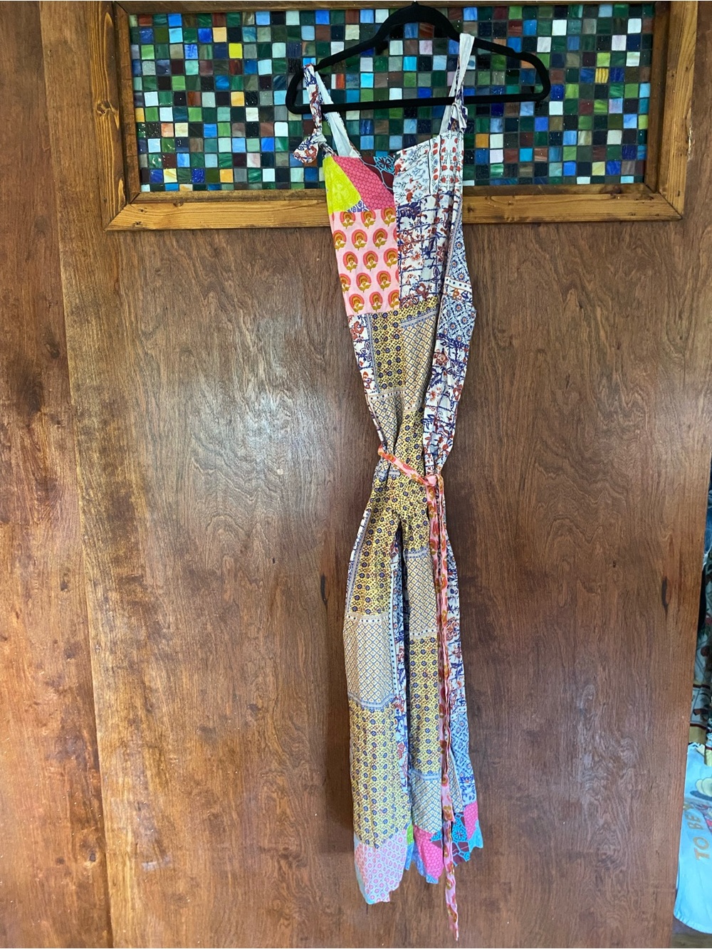 Anthropologie Patchwork Print Wide-Leg Jumpsuit/Overalls - Multicolor - Picture 8 of 15